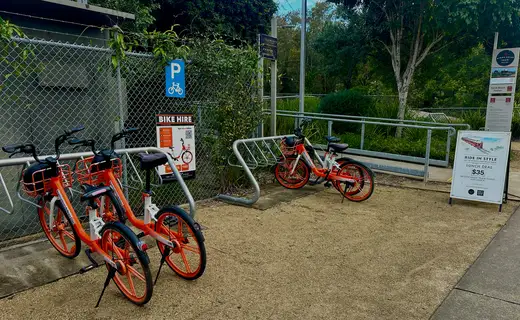 Solar Train — North Beach bike pickup location